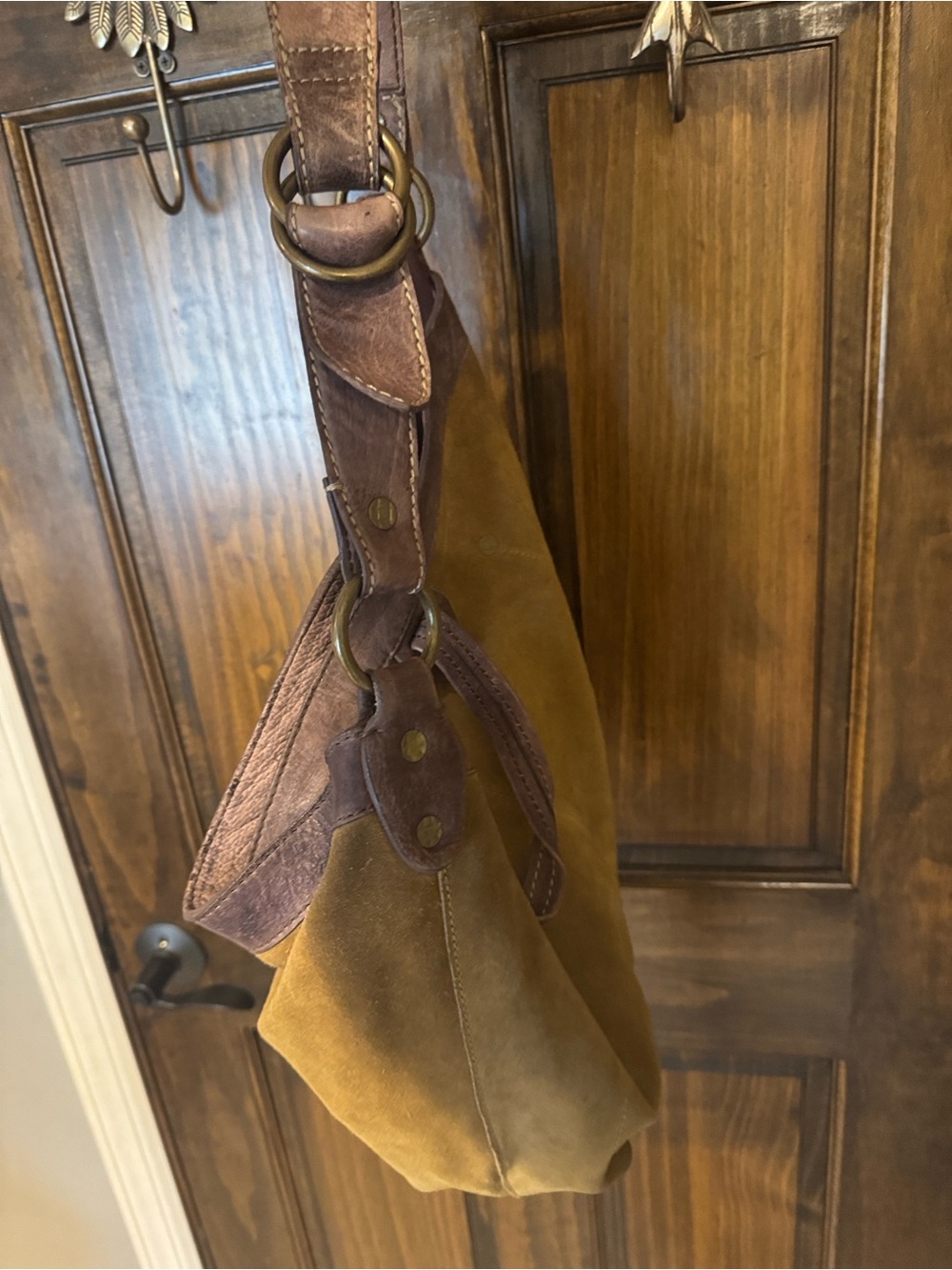 Free People We The Free Suede Tote Bag with Leather Trim - Picture 3 of 8
